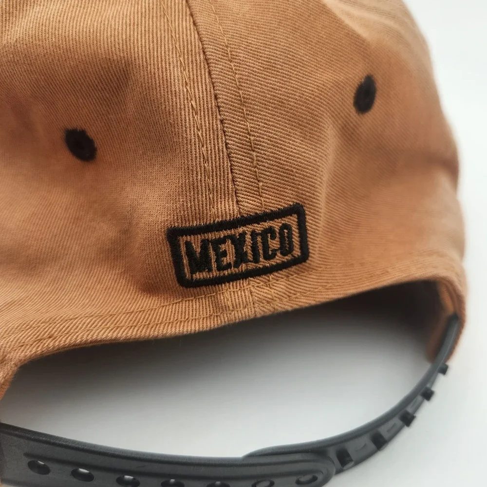 Top Level Mexico Snapback Hat Tan Black‎ Flat Brim Eagle Graphic One Size Mens